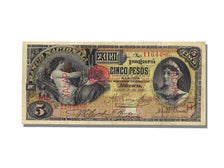 Billete, 5 Pesos, 1905, México, 1905-08-01, MBC+