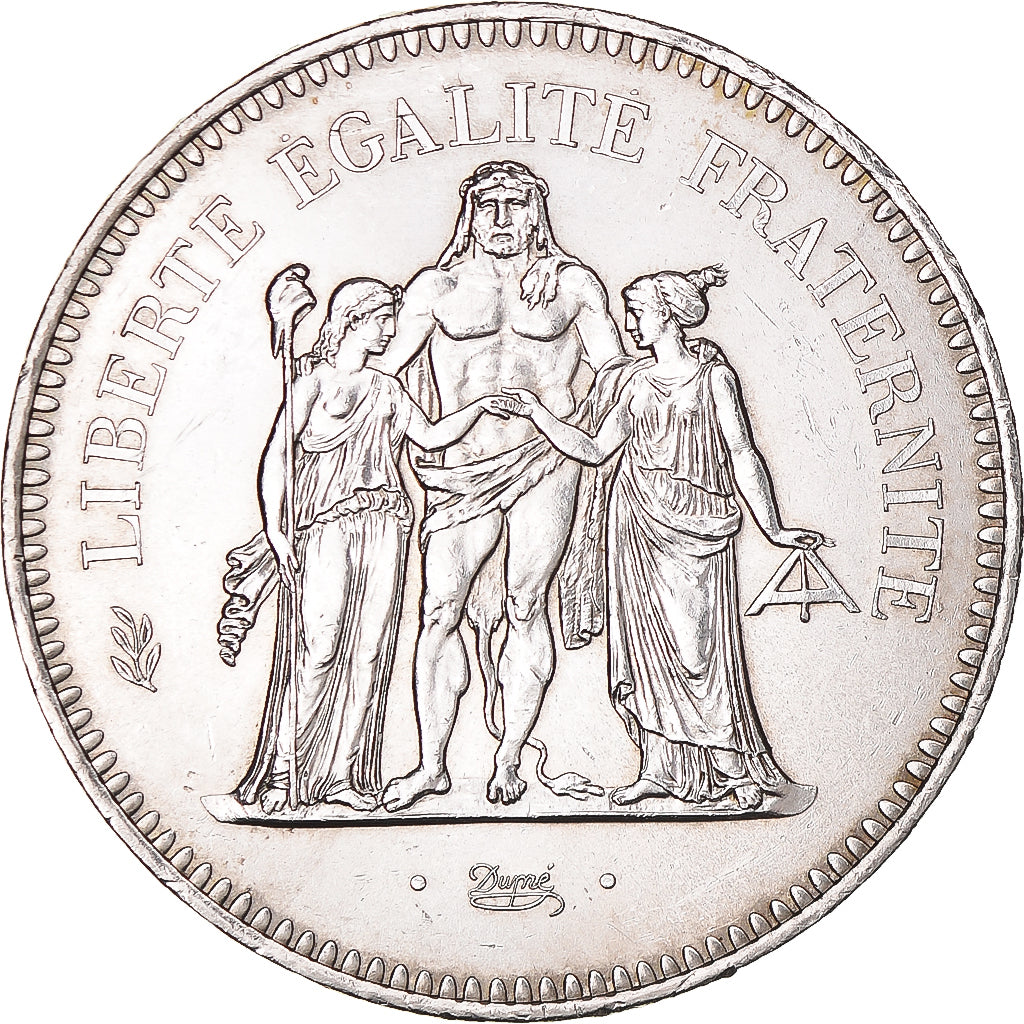 Coin, France, Hercule, 50 Francs, 1979, Paris, MS(63), Silver, KM:941.1