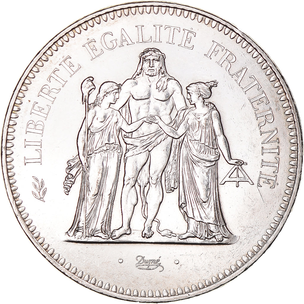Coin, France, Hercule, 50 Francs, 1978, Paris, MS(63), Silver, KM:941.1