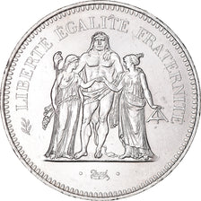 Coin, France, Hercule, 50 Francs, 1975, Paris, MS(63), Silver, KM:941.1