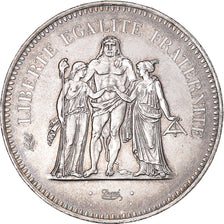 Moeda, França, Hercule, 50 Francs, 1978, Paris, AU(55-58), Prata, KM:941.1