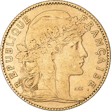 Coin, France, Marianne, 10 Francs, 1900, Paris, AU(55-58), Gold, KM:846