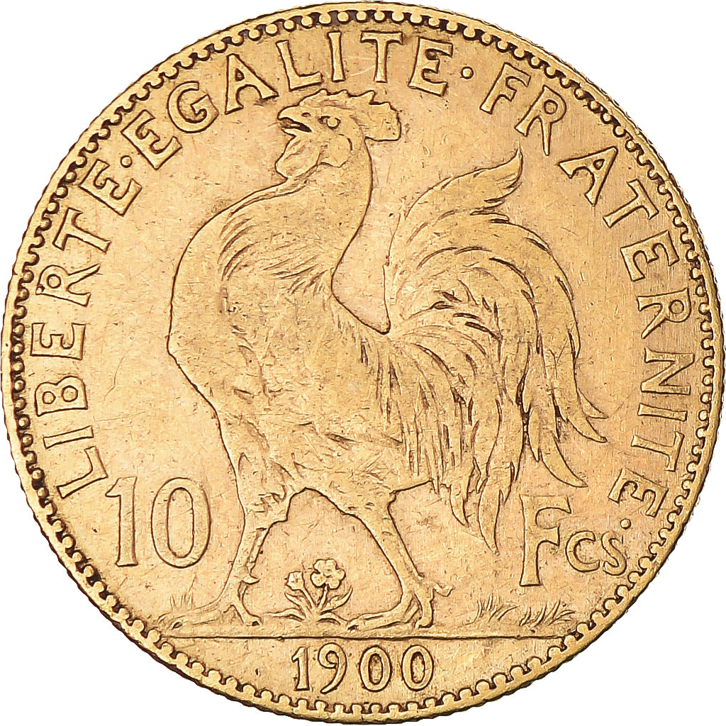 Coin, France, Marianne, 10 Francs, 1900, Paris, AU(55-58), Gold, KM:846