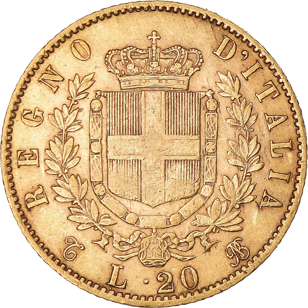Moneta, Italia, Vittorio Emanuele II, 20 Lire, 1868, Torino, BB+, Oro, KM:10.1
