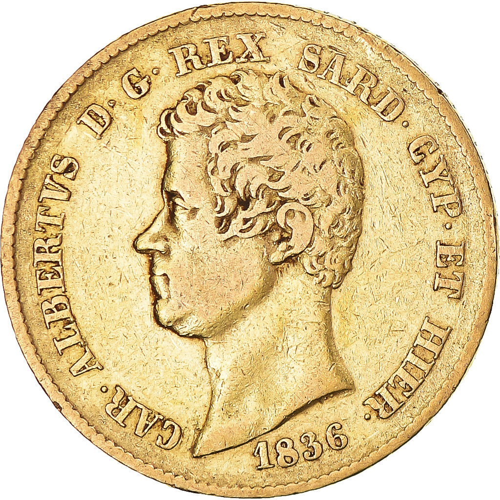 Moneta, DEPARTAMENTY WŁOSKIE, SARDINIA, Carlo Alberto, 20 Lire, 1836, Genoa