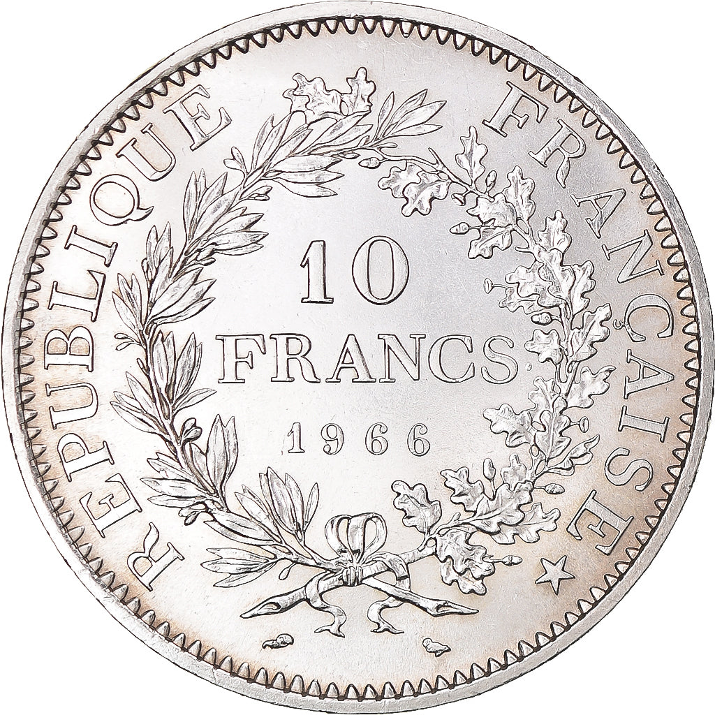 Coin, France, Hercule, 10 Francs, 1966, Paris, AU(55-58), Silver, KM:932