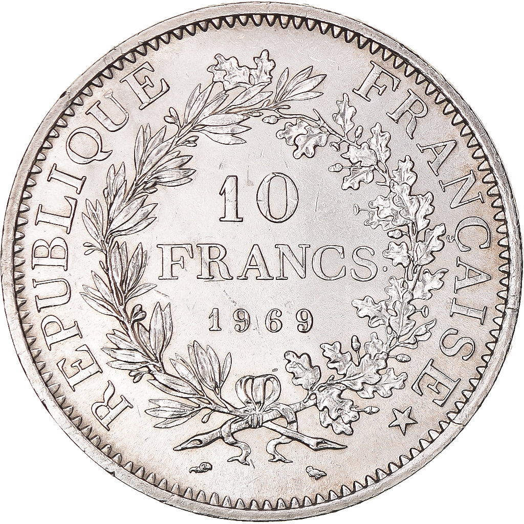 Coin, France, Hercule, 10 Francs, 1969, Paris, AU(55-58), Silver, KM:932
