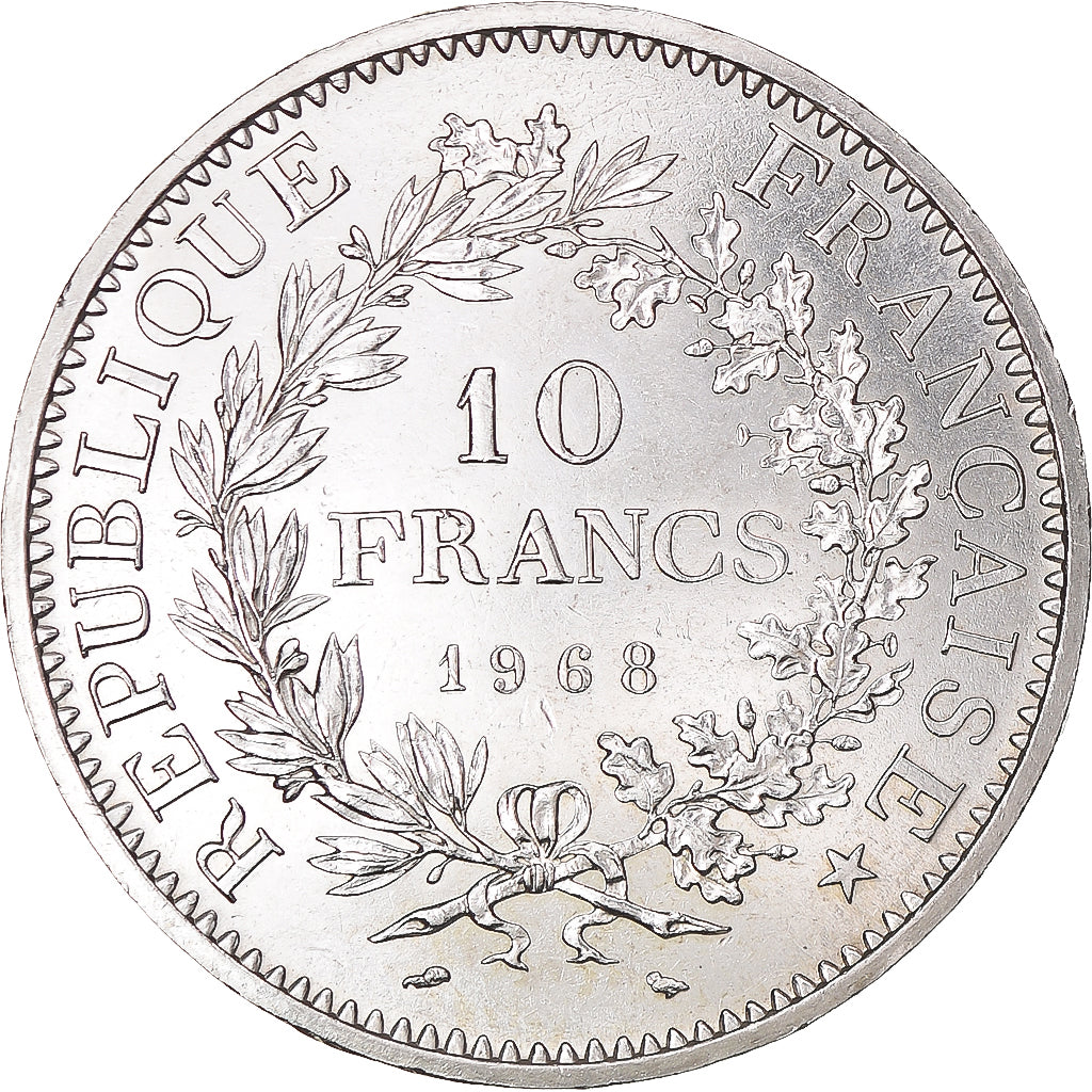 Moneta, Francia, Hercule, 10 Francs, 1968, Paris, SPL-, Argento, KM:932