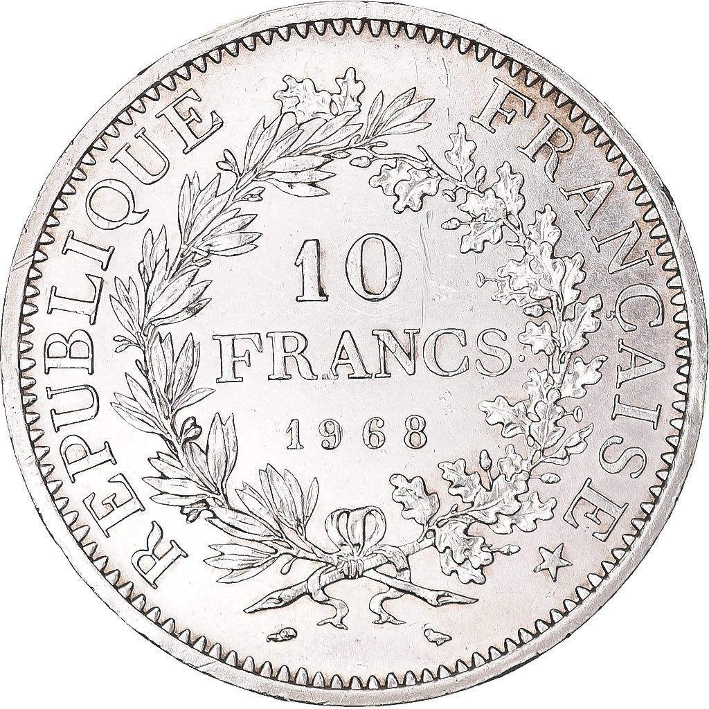 Coin, France, Hercule, 10 Francs, 1968, Paris, AU(55-58), Silver, KM:932