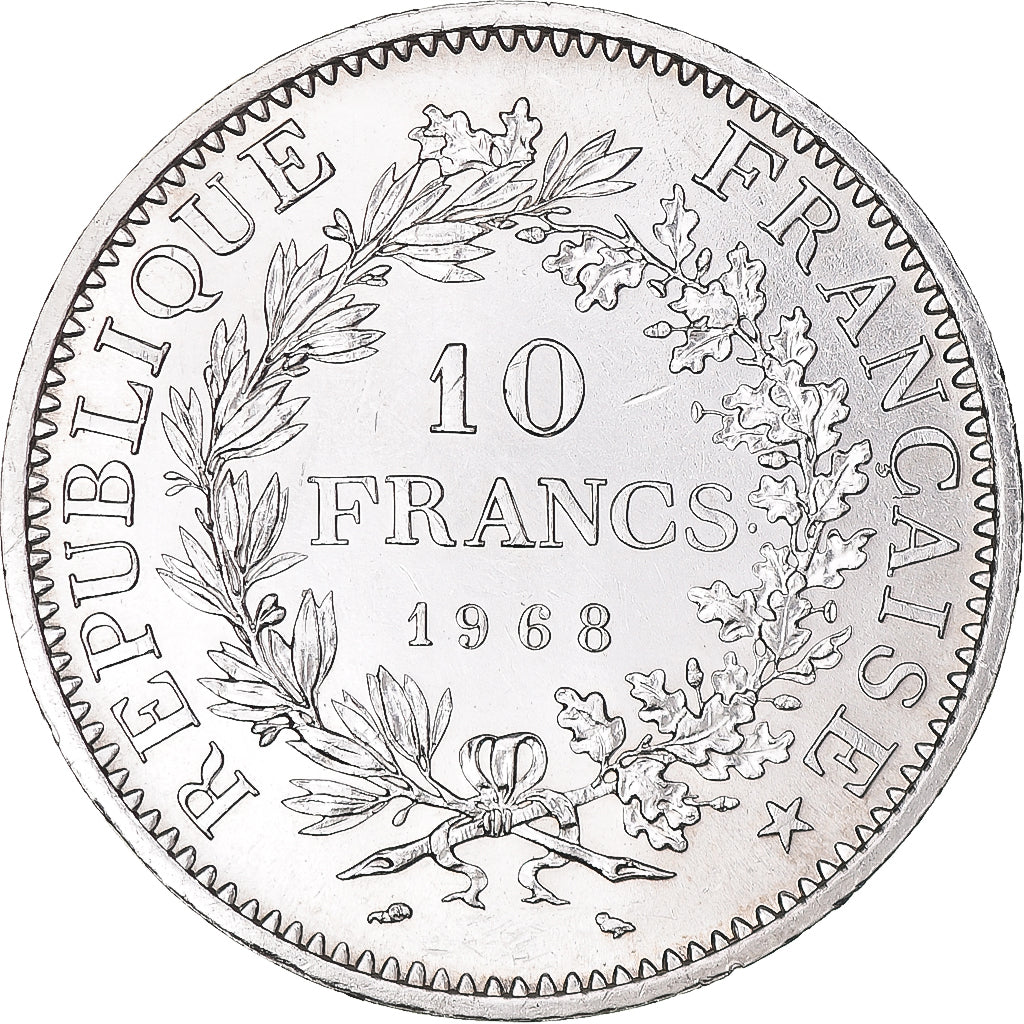 Coin, France, Hercule, 10 Francs, 1968, Paris, AU(55-58), Silver, KM:932