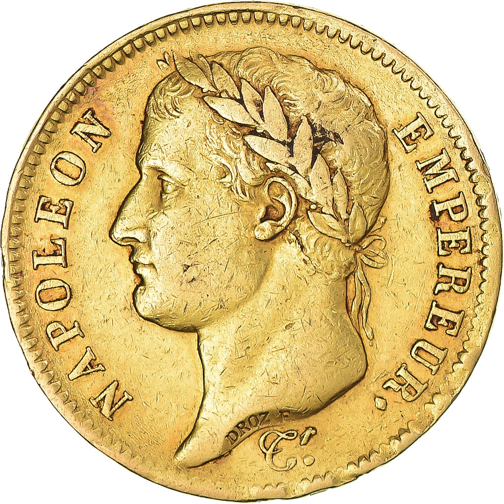 Moneta, Francia, Napoléon I, 40 Francs, 1810, Lille, BB, Oro, KM:696.6