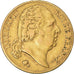 Moneda, Francia, Louis XVIII, 20 Francs, 1824, Paris, BC+, Oro, KM:712.1