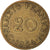 Monnaie, Saare, 20 Franken, 1954, Paris, TTB, Bronze-Aluminium, KM:2