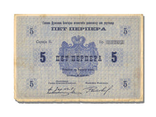 Montenegro, 5 Perpera, 1914, KM #9, 1914-07-25, EF(40-45)