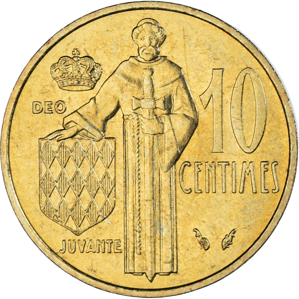 Coin, Monaco, Rainier III, 10 Centimes, 1975, Prince de Monaco, AU(50-53)