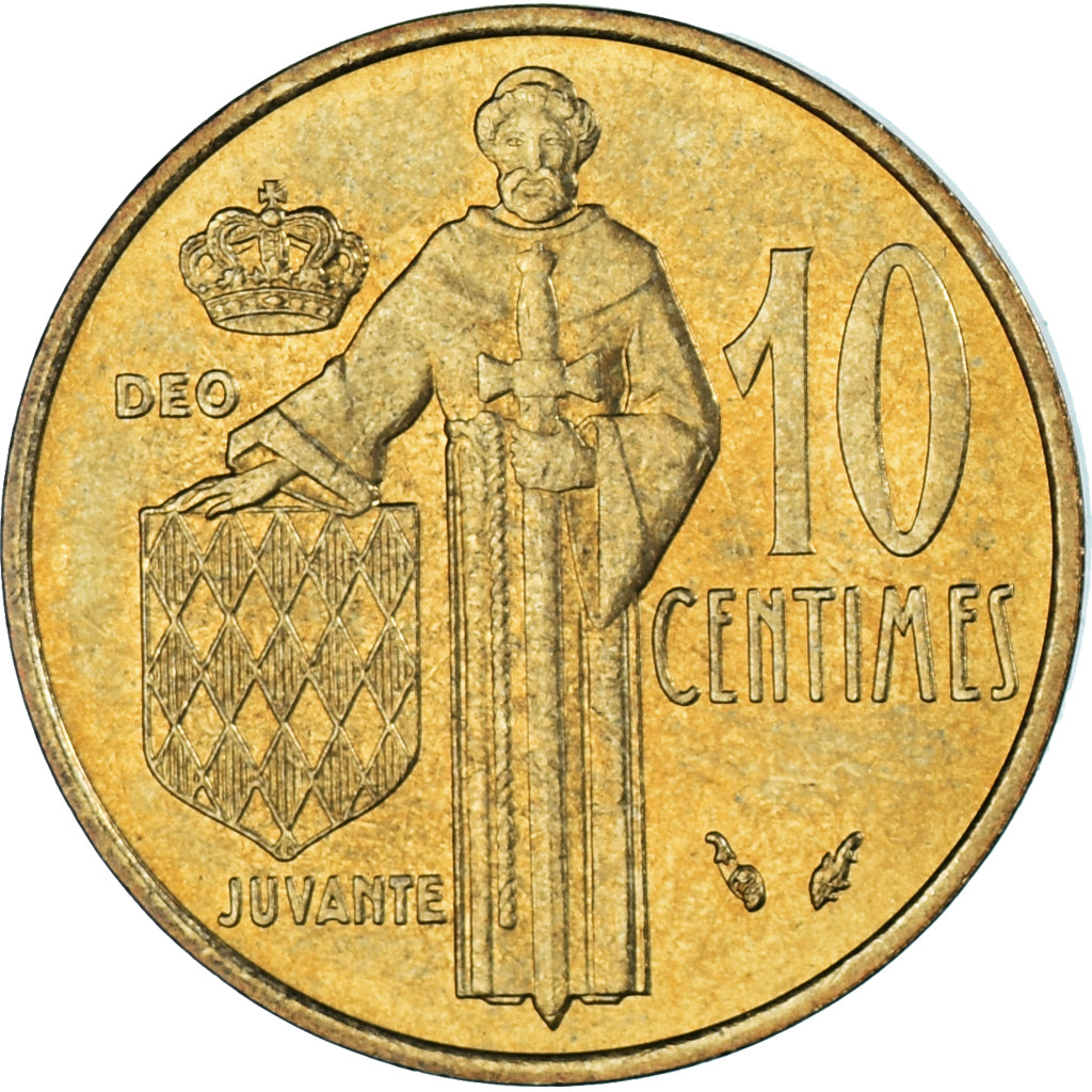 Coin, Monaco, Rainier III, 10 Centimes, 1975, Prince de Monaco, VF(30-35)