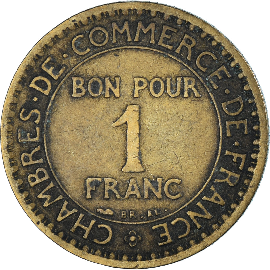 Coin, France, Chambre de commerce, Franc, 1920, Paris, Bon Pour, VF(20-25)