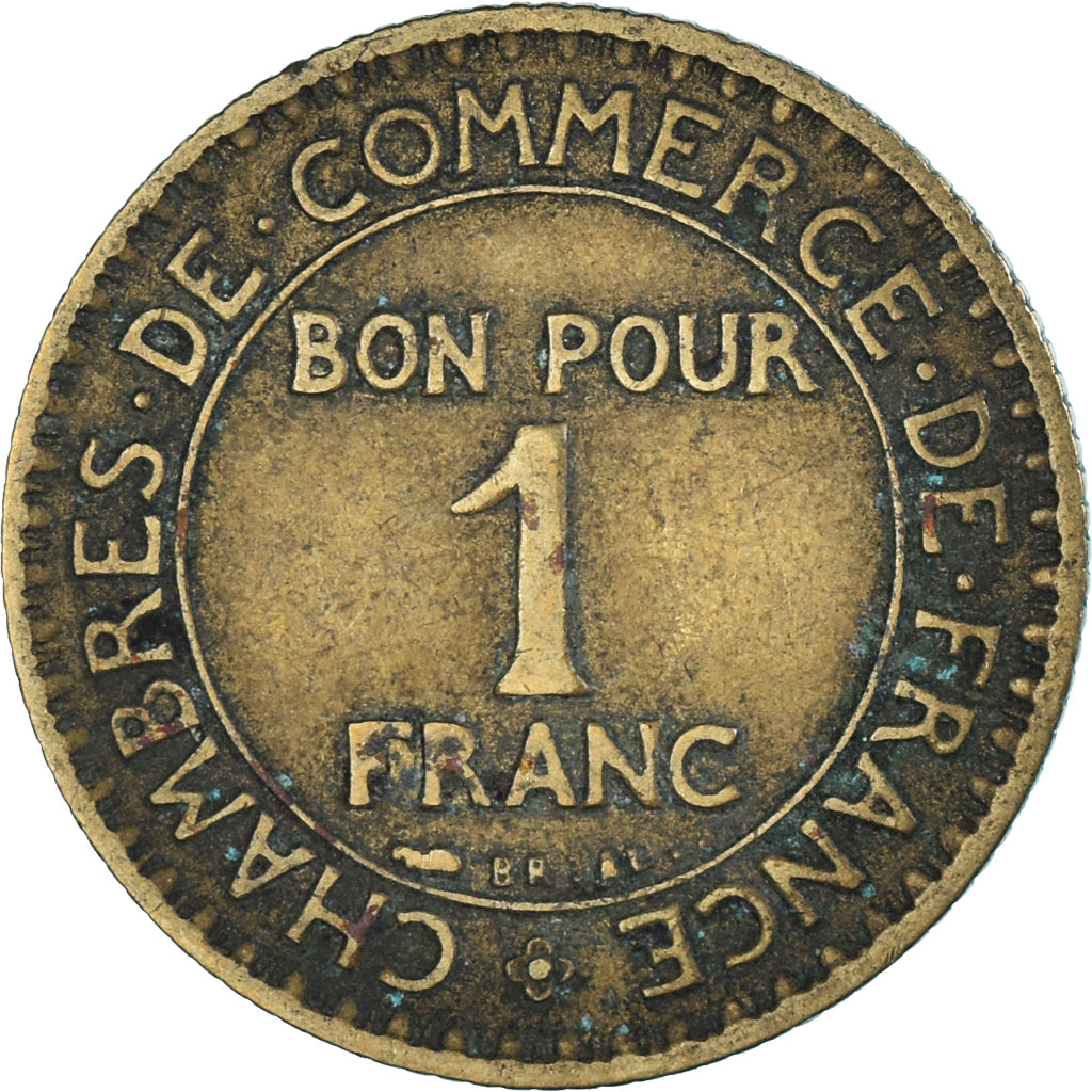 Coin, France, Chambre de commerce, Franc, 1927, Paris, Bon Pour, VF(30-35)