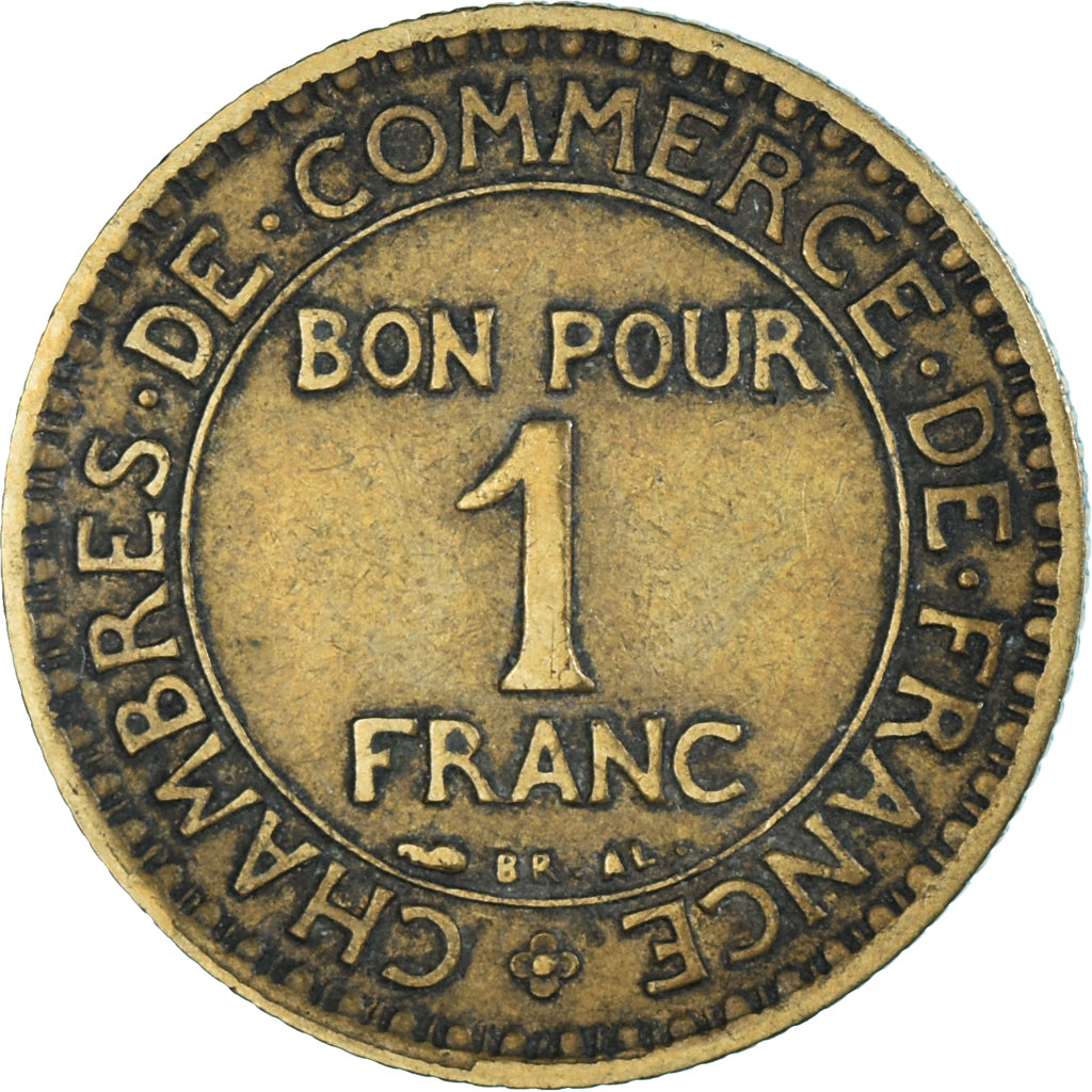 Coin, France, Chambre de commerce, Franc, 1927, Paris, Bon Pour, VF(30-35)