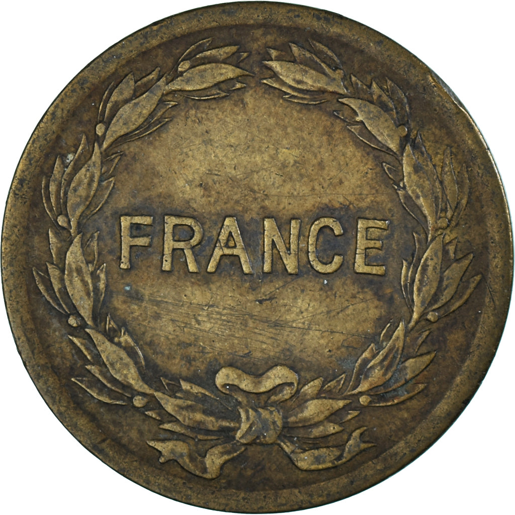 Coin, France, France Libre, 2 Francs, 1944, Philadelphia, VF(20-25), Brass