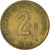 Moeda, França, France Libre, 2 Francs, 1944, Philadelphia, VF(30-35), Latão