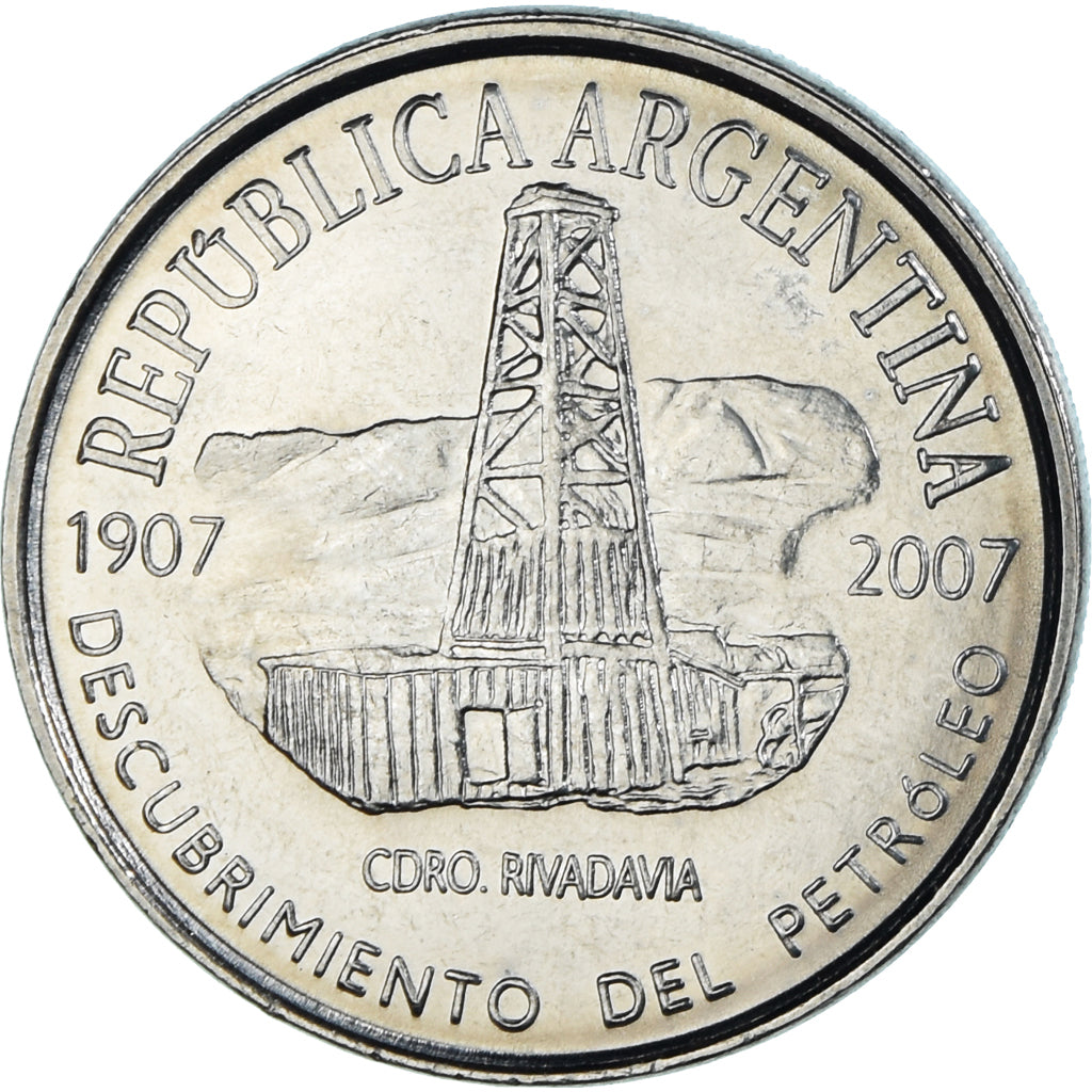 Coin, Argentina, 2 Pesos, 2007, MS(63), Copper-nickel, KM:145