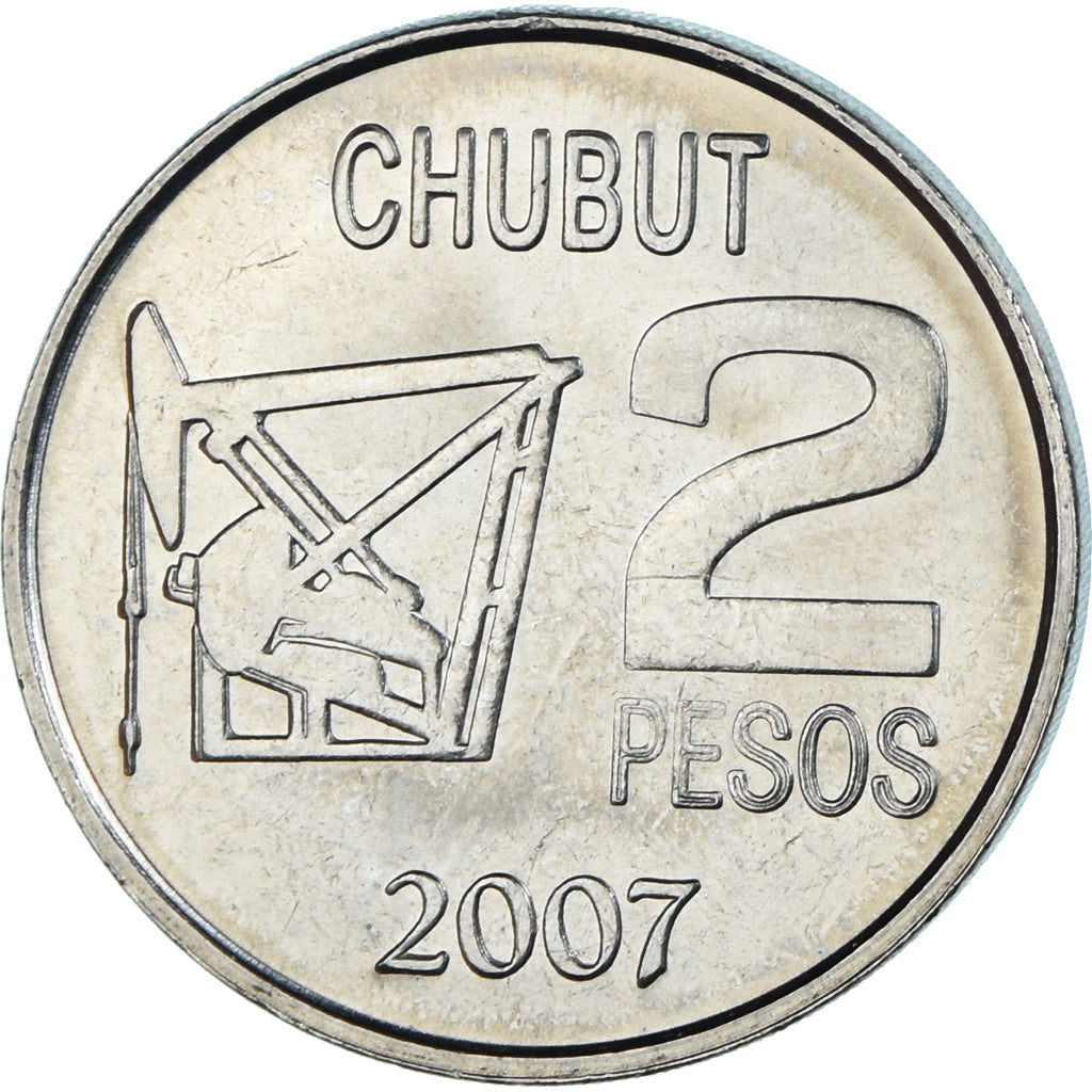Coin, Argentina, 2 Pesos, 2007, MS(63), Copper-nickel, KM:145