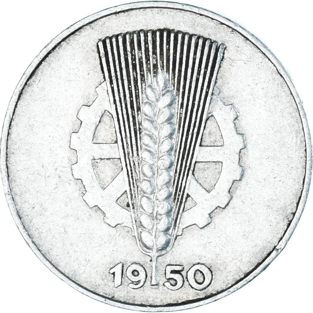 Coin, GERMAN-DEMOCRATIC REPUBLIC, 5 Pfennig, 1950, Berlin, AU(50-53), Aluminum