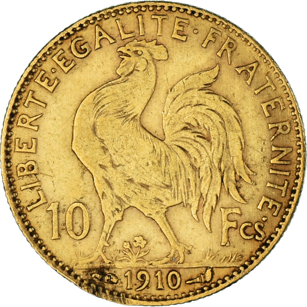 Monnaie, France, Marianne, 10 Francs, 1910, Paris, Coq, SUP, Or, Gadoury:1017