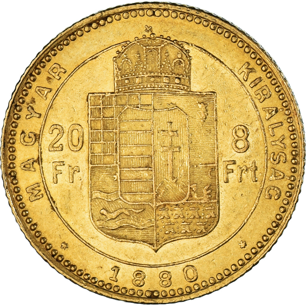 Monnaie, Autriche, Franz Joseph I, 8 Florins-20 Francs, 1880, SUP, Or, KM:2269