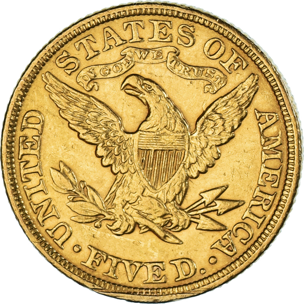 Moneda, Estados Unidos, Coronet Head, $5, Half Eagle, 1894, Philadelphia, MBC+