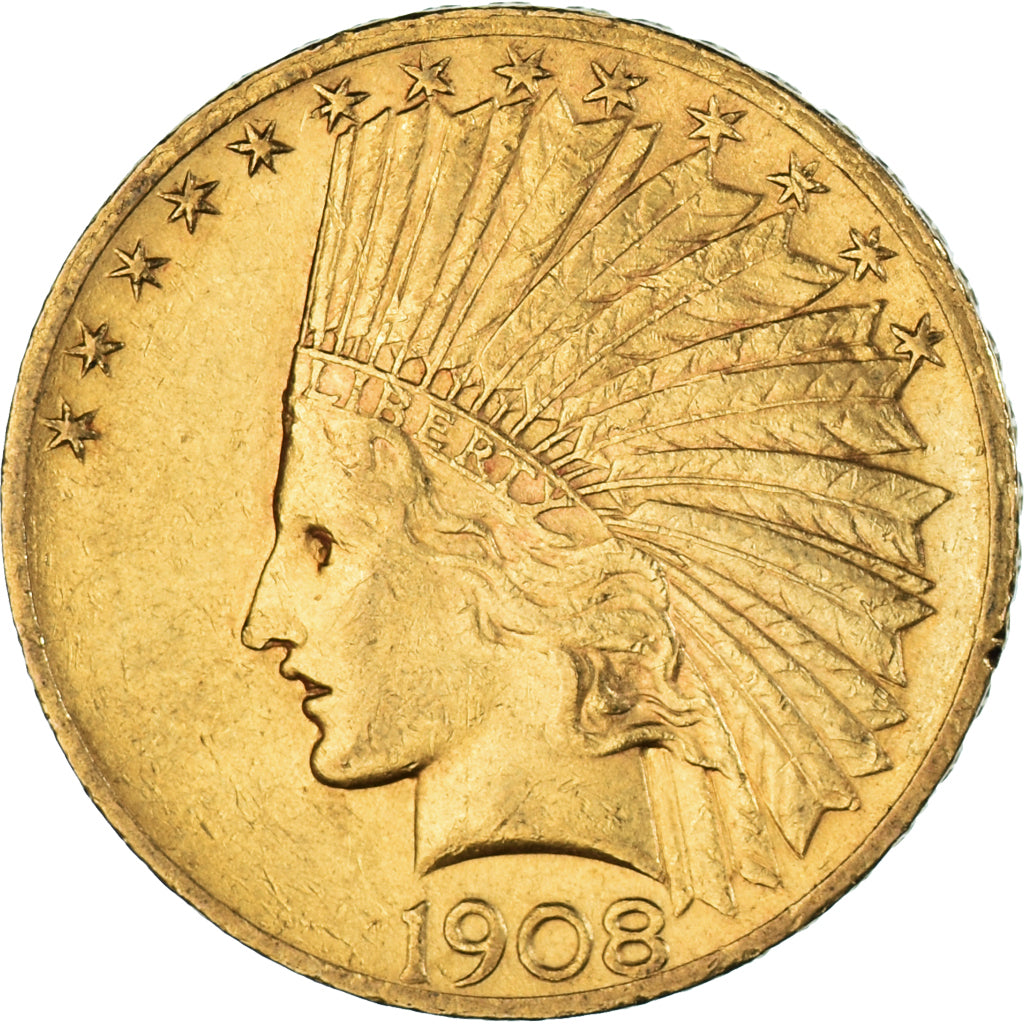 Münze, Vereinigte Staaten, Indian Head, $10, Eagle, 1908, Philadelphia, VZ