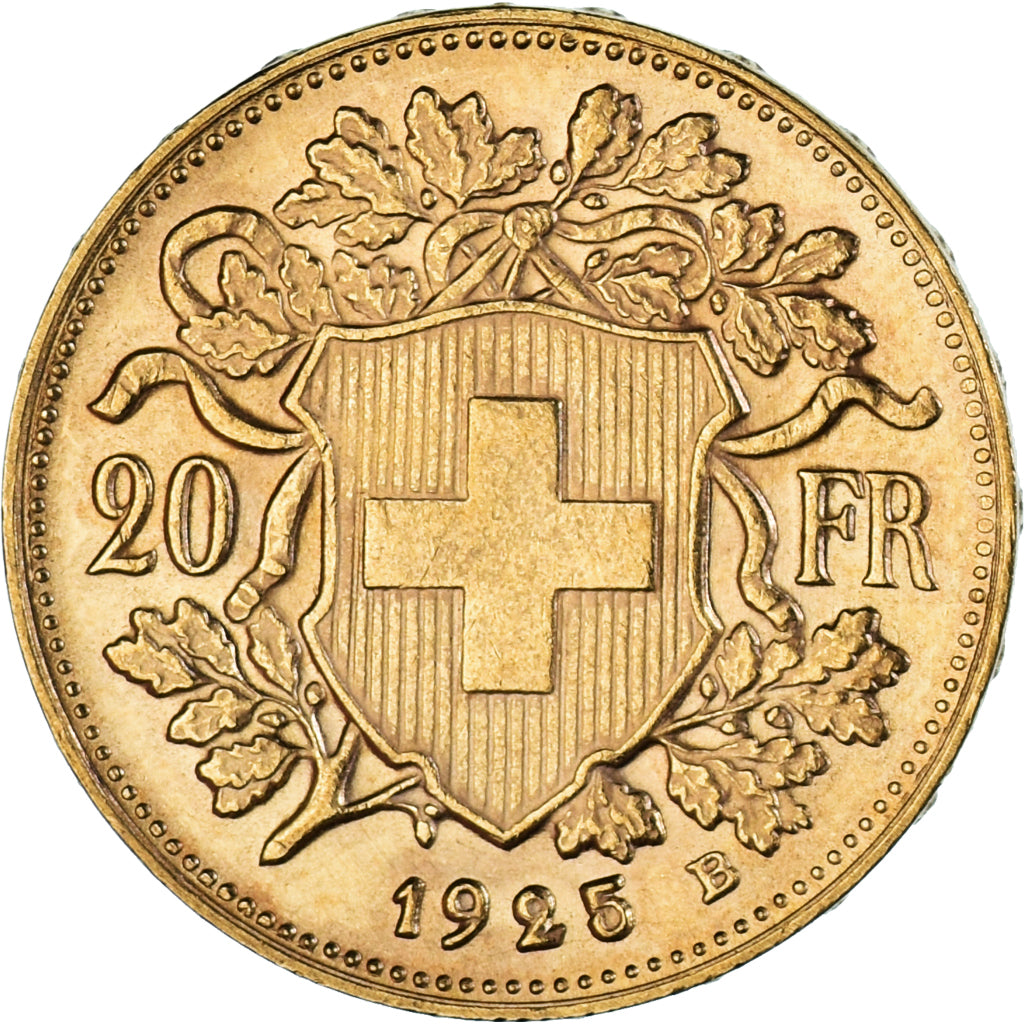 Moneda, Suiza, 20 Francs, 1925, Bern, SC, Oro, KM:35.1