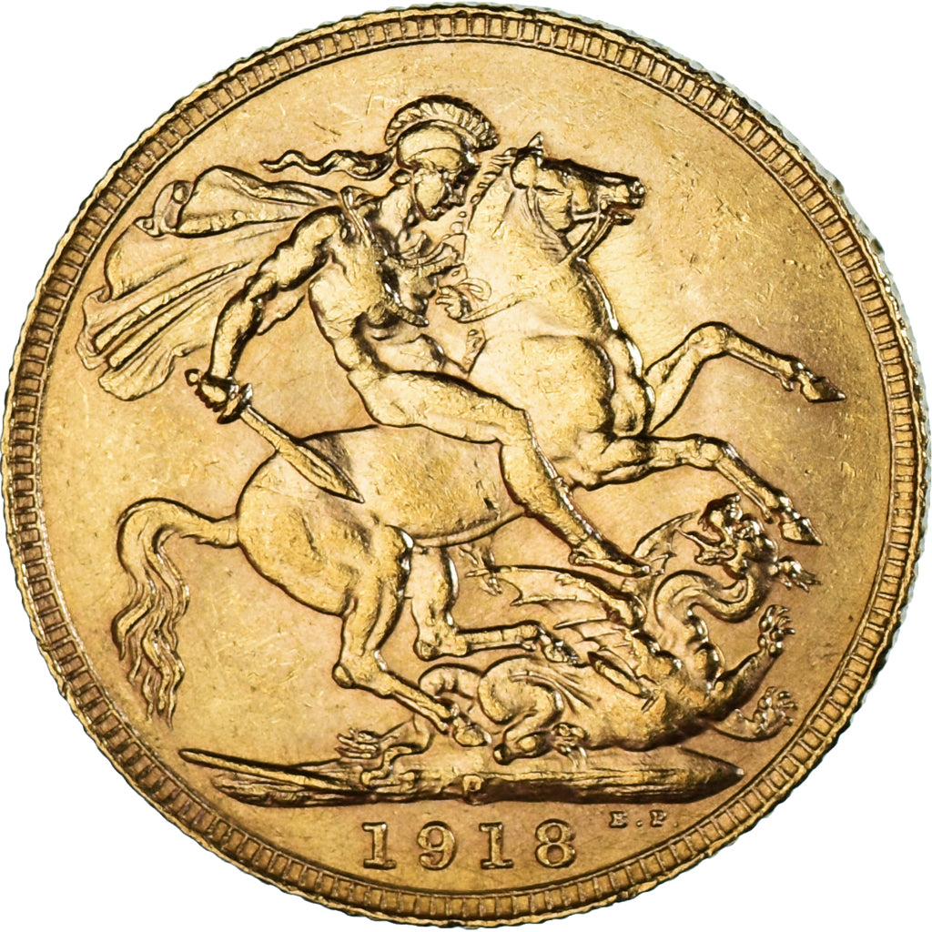 Monnaie, Australie, George V, Souverain, Sovereign, 1918, Perth, TTB+, Or, KM:29