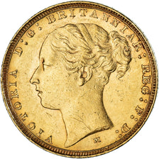 Monnaie, Australie, Victoria, Souverain, Sovereign, 1885, Melbourne, TTB+, Or
