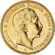 Moeda, Estados Alemães, PRUSSIA, Wilhelm II, 20 Mark, 1900, Berlin, MS(60-62)