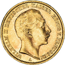 Moeda, Estados Alemães, PRUSSIA, Wilhelm II, 20 Mark, 1911, Berlin, AU(55-58)