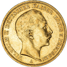 Moeda, Estados Alemães, PRUSSIA, Wilhelm II, 20 Mark, 1893, Berlin, AU(55-58)