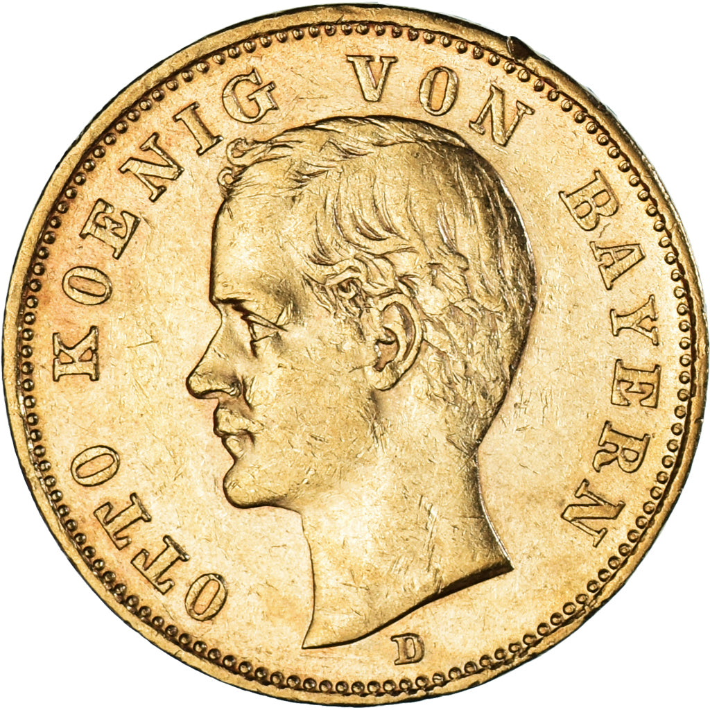 Munten, Duitse staten, BAVARIA, Otto, 20 Mark, 1895, Munich, ZF, Goud, KM:920