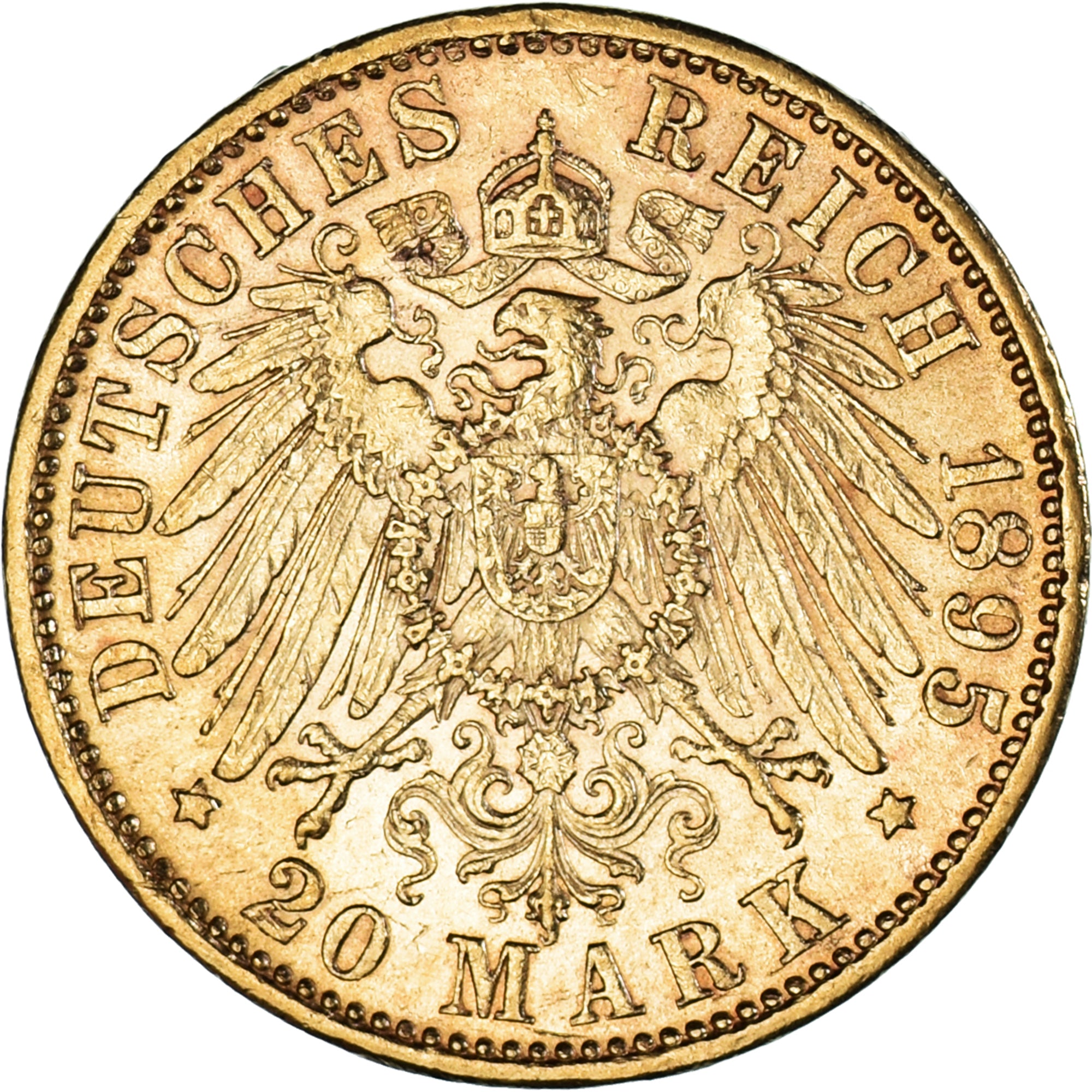 Munten, Duitse staten, BAVARIA, Otto, 20 Mark, 1895, Munich, ZF, Goud, KM:920