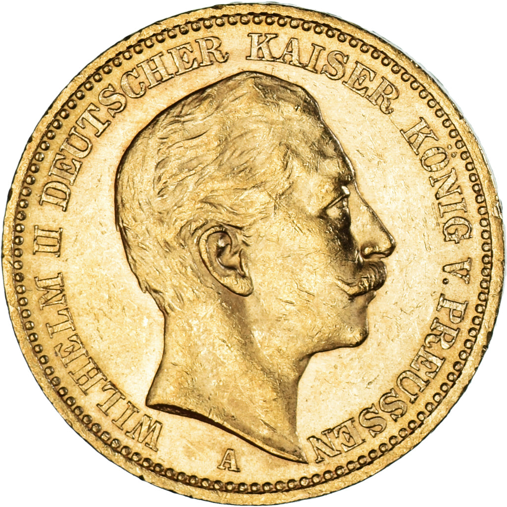 Moeda, Estados Alemães, PRUSSIA, Wilhelm II, 20 Mark, 1891, Berlin, EF(40-45)