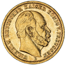 Coin, German States, PRUSSIA, Wilhelm I, 20 Mark, 1873, Hannover, AU(50-53)