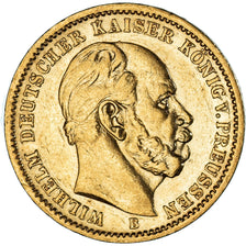 Coin, German States, PRUSSIA, Wilhelm I, 20 Mark, 1874, AU(50-53), Gold, KM:505