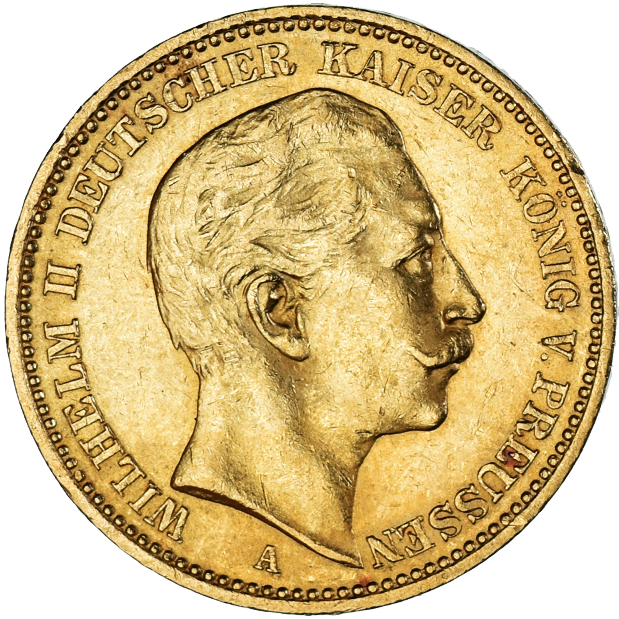 Coin, German States, PRUSSIA, Wilhelm II, 20 Mark, 1895, Berlin, AU(50-53)