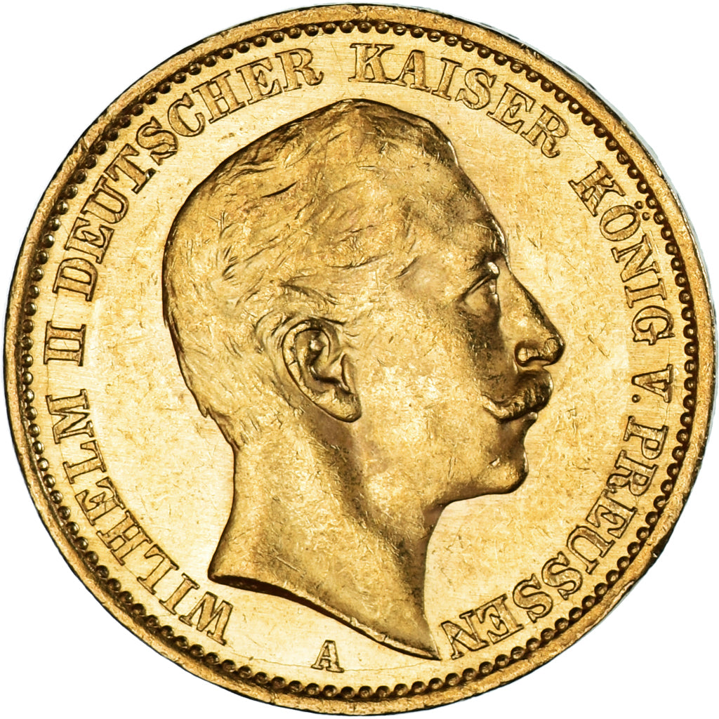 Moeda, Estados Alemães, PRUSSIA, Wilhelm II, 20 Mark, 1911, Berlin, AU(55-58)