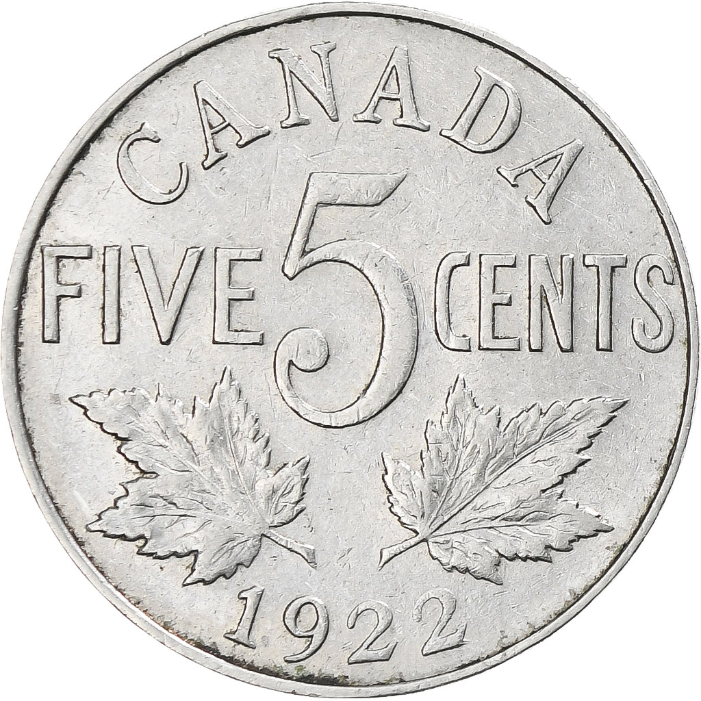 Moneta, Canada, George V, 5 Cents, Royal Canadian Mint, Ottawa, EF(40-45)