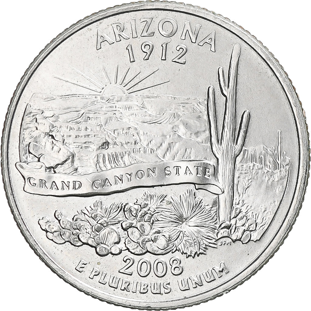 United States, Quarter, 2008, U.S. Mint, Copper-Nickel Clad Copper, MS(63)
