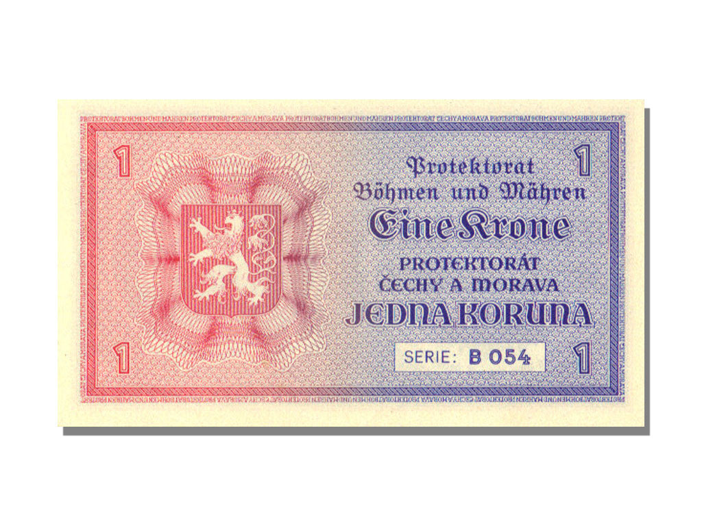 Bohemia and Moravia, 1 Koruna, KM #3a, UNC(65-70), B 054