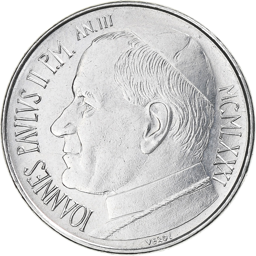 Moneta, CITTÀ DEL VATICANO, John Paul II, 50 Lire, 1981, Rome, SPL, Acciaio