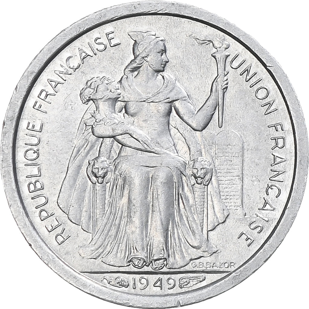 Coin, New Caledonia, 50 Centimes, 1949, Paris, MS(63), Aluminum, KM:1